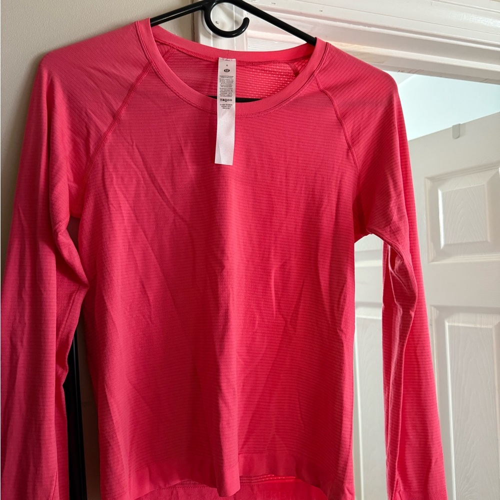 Women's Pink Long Sleeve Top